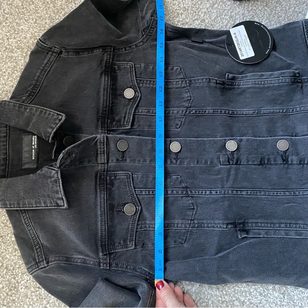 ARTICLES OF SOCIETY Washed Black Denim Taylor Jacket - Picture 4 of 10